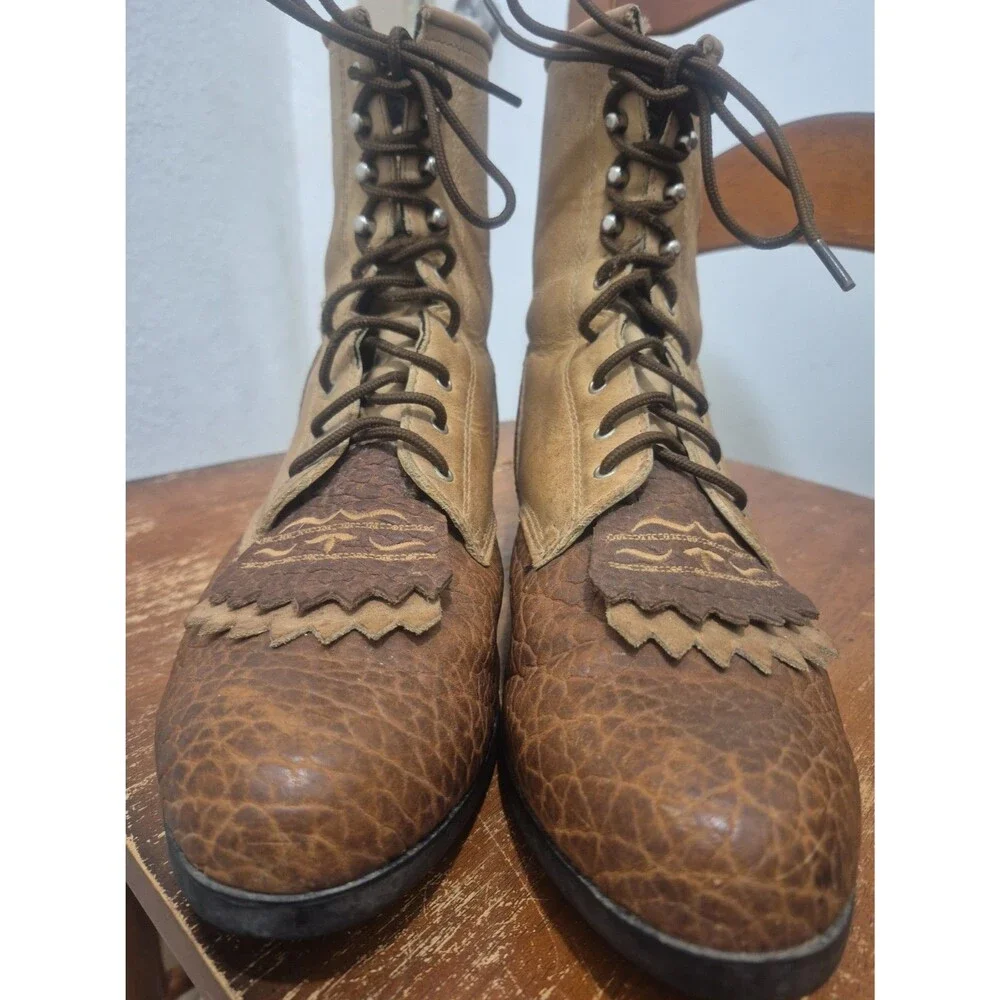 Ariat  A2 Competitor Heritage Laced Boots Two Tone Brown 30182 Men's Size 10